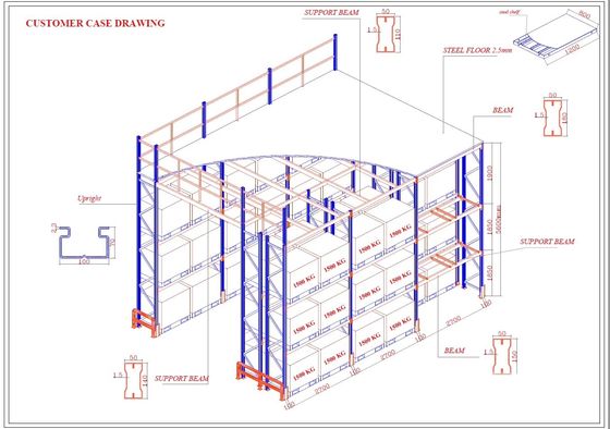 Customized Industrial 4.5T Per Layer Heavy Duty Warehouse Storage Pallet Rack Shelf