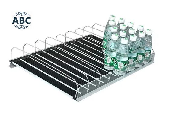 Automatic Fridge Auto Feed Spring Loaded Bottle Canned Drink Beverage Water Roller Glide Shelf Pusher System