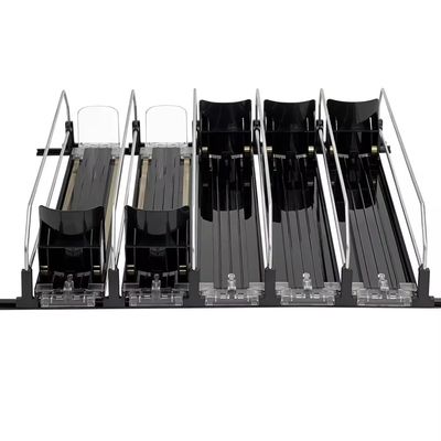 Soda Can Dispenser For Refrigerator , Roller Version Self-Sliding Drink Organizer For Fridge And Adjustable Width