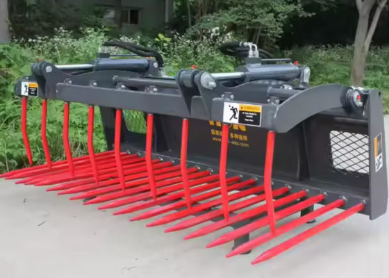 Farm-Oriented Grapple Fork For Agricultural Use For Skid Steer Loader And Wheel Loader