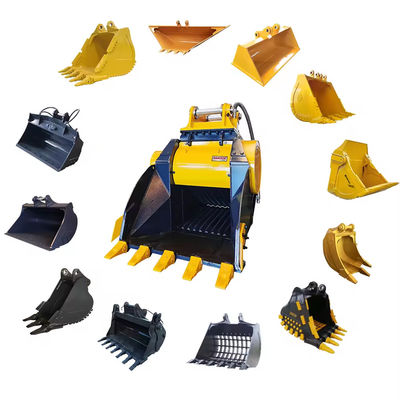 On-Site Recycling Machinery Bucket Crusher Excavator Concrete Jaw Crusher Bucket