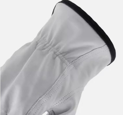 White 3M Thin Sulphate Lined Cow-grain Leather Lightweight Winter Working Leather Gloves