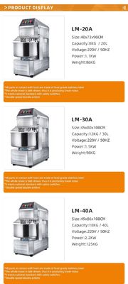 Baking Machine 30L Dough Kneader Industrial Bread Spiral Dough Mixer Dough Mixer With Stainless Steel