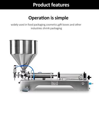 Semi Automatic Filling Machines Horizontal Small Machine Manual Dispense Cream Honey Machinery For Food Processing