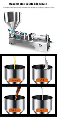 Semi Automatic Filling Machines Horizontal Small Machine Manual Dispense Cream Honey Machinery For Food Processing
