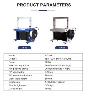 Automatic Strapping Machine 800*600mm Tunnel Wrapping Machine Durable High Table Baling Carton Box For Warehouse
