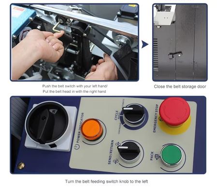 Automatic Strapping Machine 800*600mm Tunnel Wrapping Machine Durable High Table Baling Carton Box For Warehouse