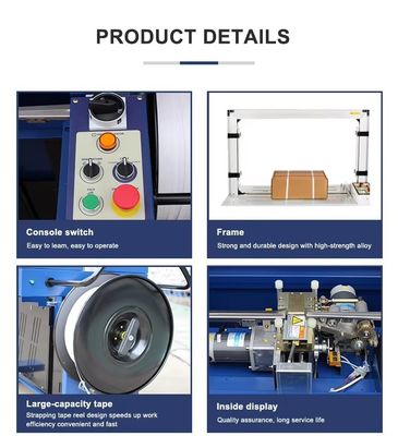Automatic Strapping Machine 800*600mm Tunnel Wrapping Machine Durable High Table Baling Carton Box For Warehouse