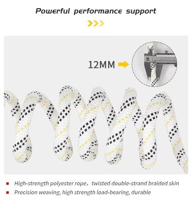 Customizable Outdoor Static Climbing Rope High Strength 12mm Diameter Polyester Rope For Camping