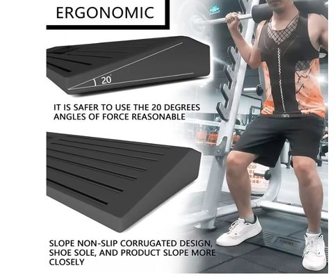 45 Degree Rubber Squat Wedges Block Non-Slip Squat Ramp And Slant Board For Full Motion Squat Exercise