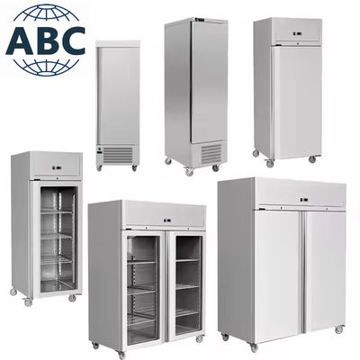 Commercial Restaurant Kitchen Refrigerator Equipment Stainless Steel Combined Upright Display Chiller Freezer