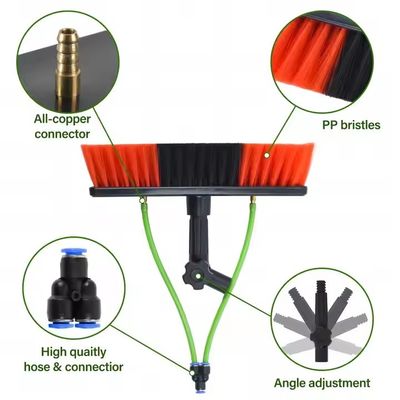 7.3 Meters Window Cleaning Equipment Aluminum Long Reach Water Fed Pole Solar Panel Cleaning Brush For Household
