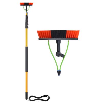 7.3 Meters Window Cleaning Equipment Aluminum Long Reach Water Fed Pole Solar Panel Cleaning Brush For Household