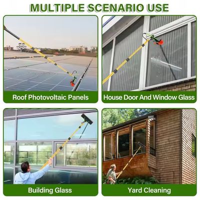 7.3 Meters Window Cleaning Equipment Aluminum Long Reach Water Fed Pole Solar Panel Cleaning Brush For Household