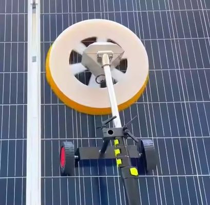 Solar Panel Cleaning Brush With Handheld Telescopic Pole For Rooftop Photovoltaic Cleaning