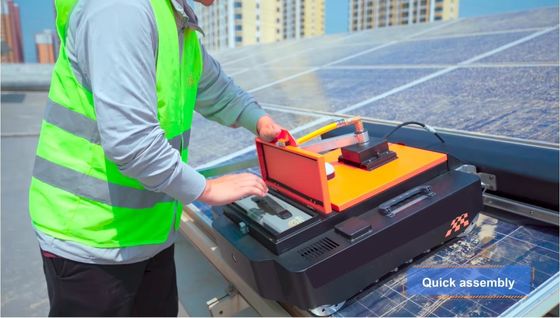 Anti-fall Logo Customized Machine For Solar Power Panel Cleaning Brush Robot Automatic
