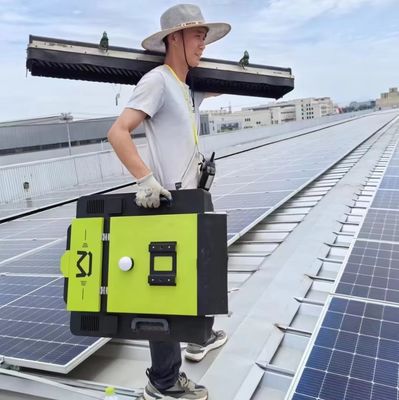 Anti-fall Logo Customized Machine For Solar Power Panel Cleaning Brush Robot Automatic