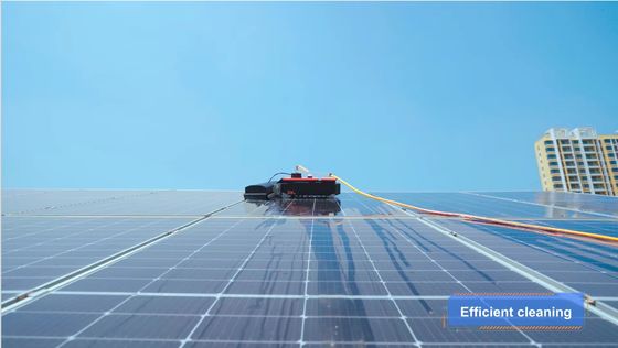 Anti-fall Logo Customized Machine For Solar Power Panel Cleaning Brush Robot Automatic