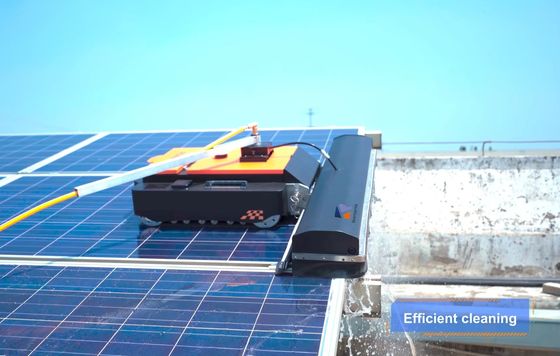 Anti-fall Logo Customized Machine For Solar Power Panel Cleaning Brush Robot Automatic