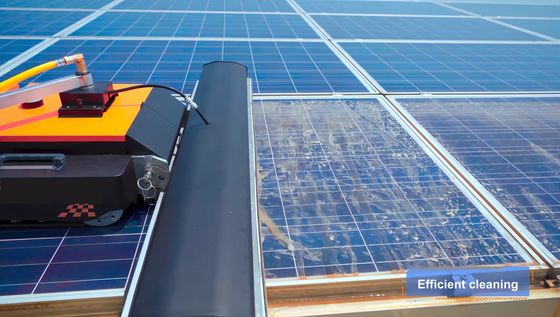 Anti-fall Logo Customized Machine For Solar Power Panel Cleaning Brush Robot Automatic