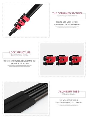 Custom 12-36ft Aluminum Telescopic Water Fed Pole Kit Solar Panel Cleaning Brush Window Washing System With Portable Water Tank