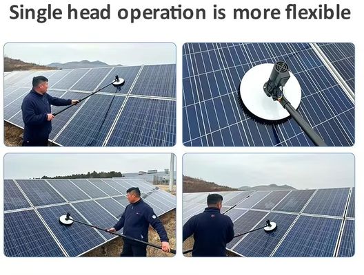 High Efficiency 3.2M 5.5M 7.2M Dry Water Solar Panel Cleaning Robot Brushes Solar Rotary Panels Automatic Cleaning Equipment