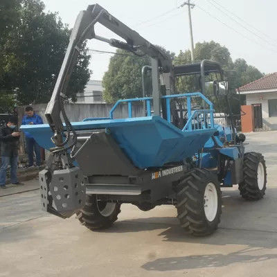 Open Cab Palm Oil Harvesting Machine 42HP 1500kg With Grapple Indonesia Dedicated