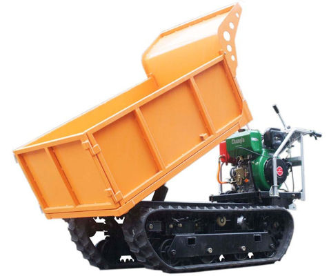 1-2 Ton Palm Garden Crawler Diesel Hydraulic Tipping Bucket Transit Transport Vehicle