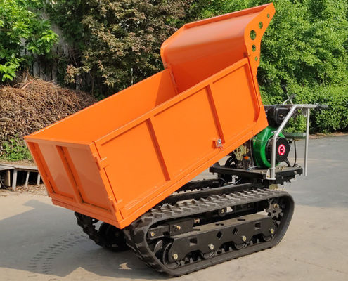 1-2 Ton Palm Garden Crawler Diesel Hydraulic Tipping Bucket Transit Transport Vehicle